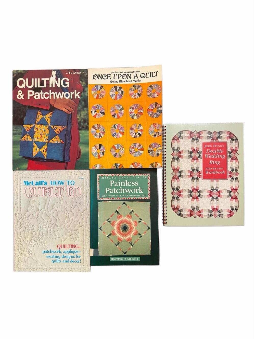 Vintage Lot Of 5 Quilting Books ~ Instructions ~ Patterns